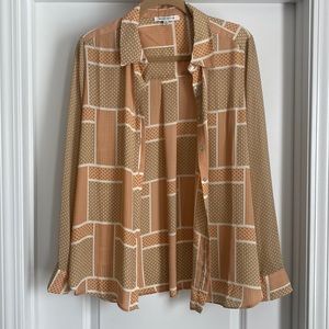 Ladies button down blouse; size large